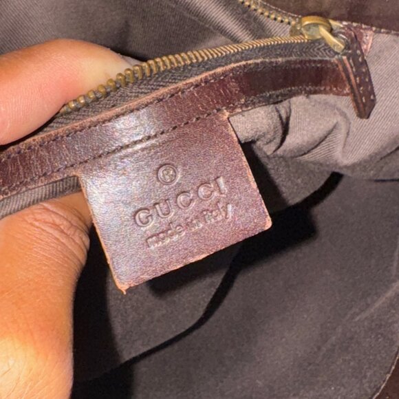 Gucci GG CANVAS Vintage Buckle Tote Brown Small - Picture 4 of 15